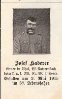 Haderer Josef, Infantrist, Natternbach